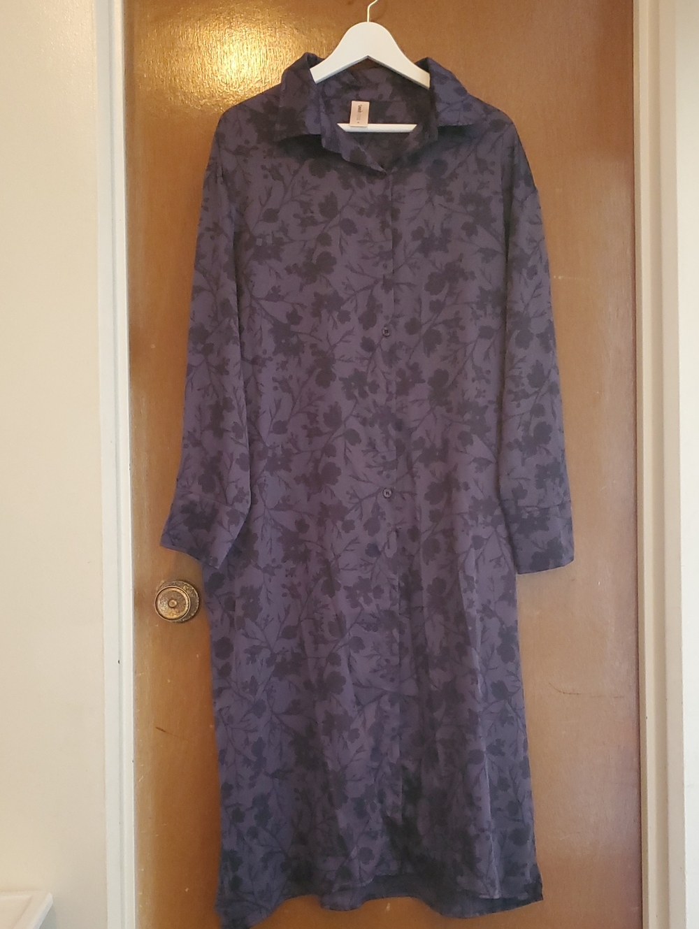 Smash & Tess Floral-Print Long Sleeve Shirt Dress